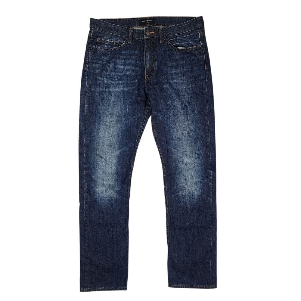 Banana Republic Factory Men's Jeans Slim Straight Blue Distressed Denim 33x32